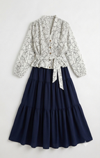Ensemble bleu (chemise et jupe)