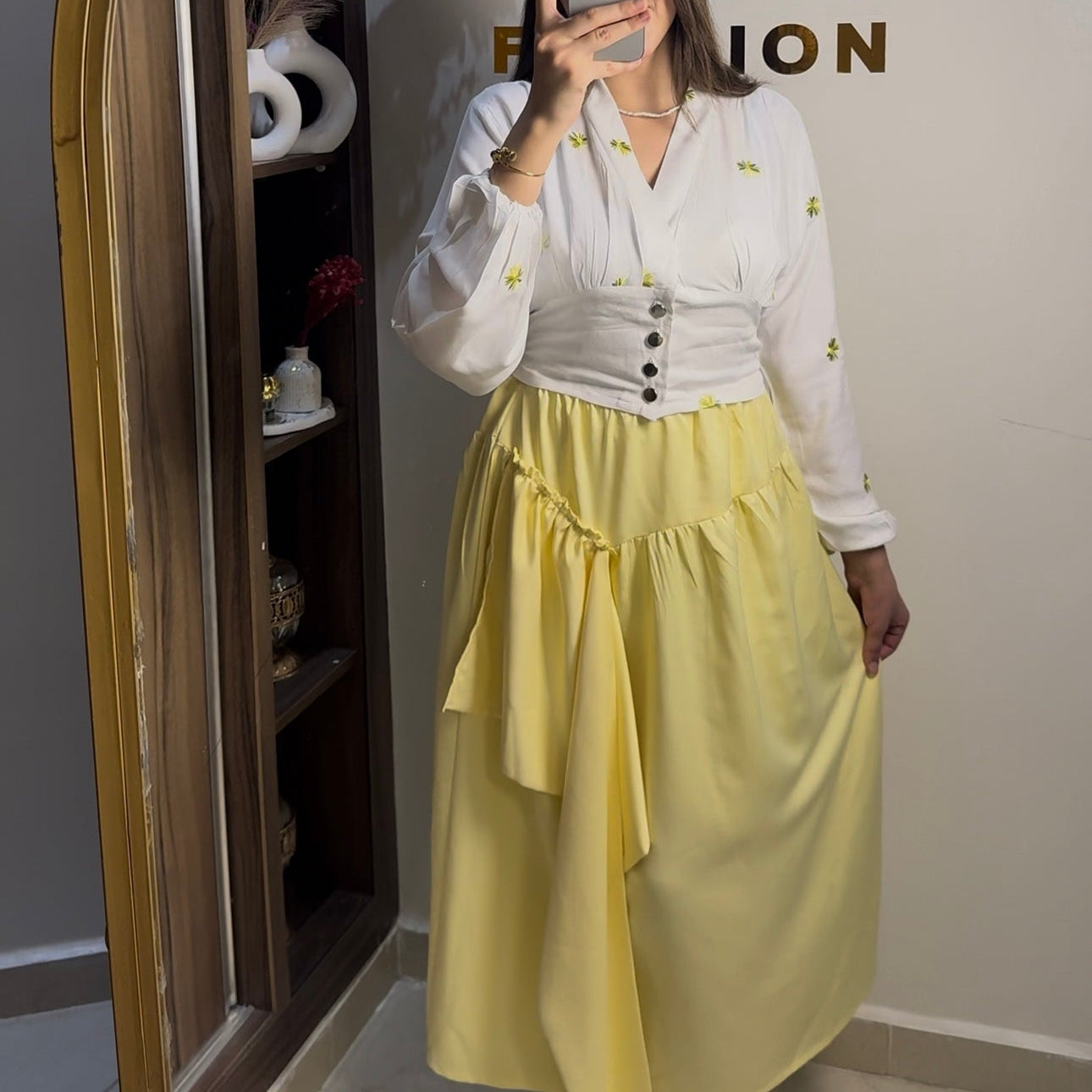 Ensemble Mimosa (chemise et jupe)