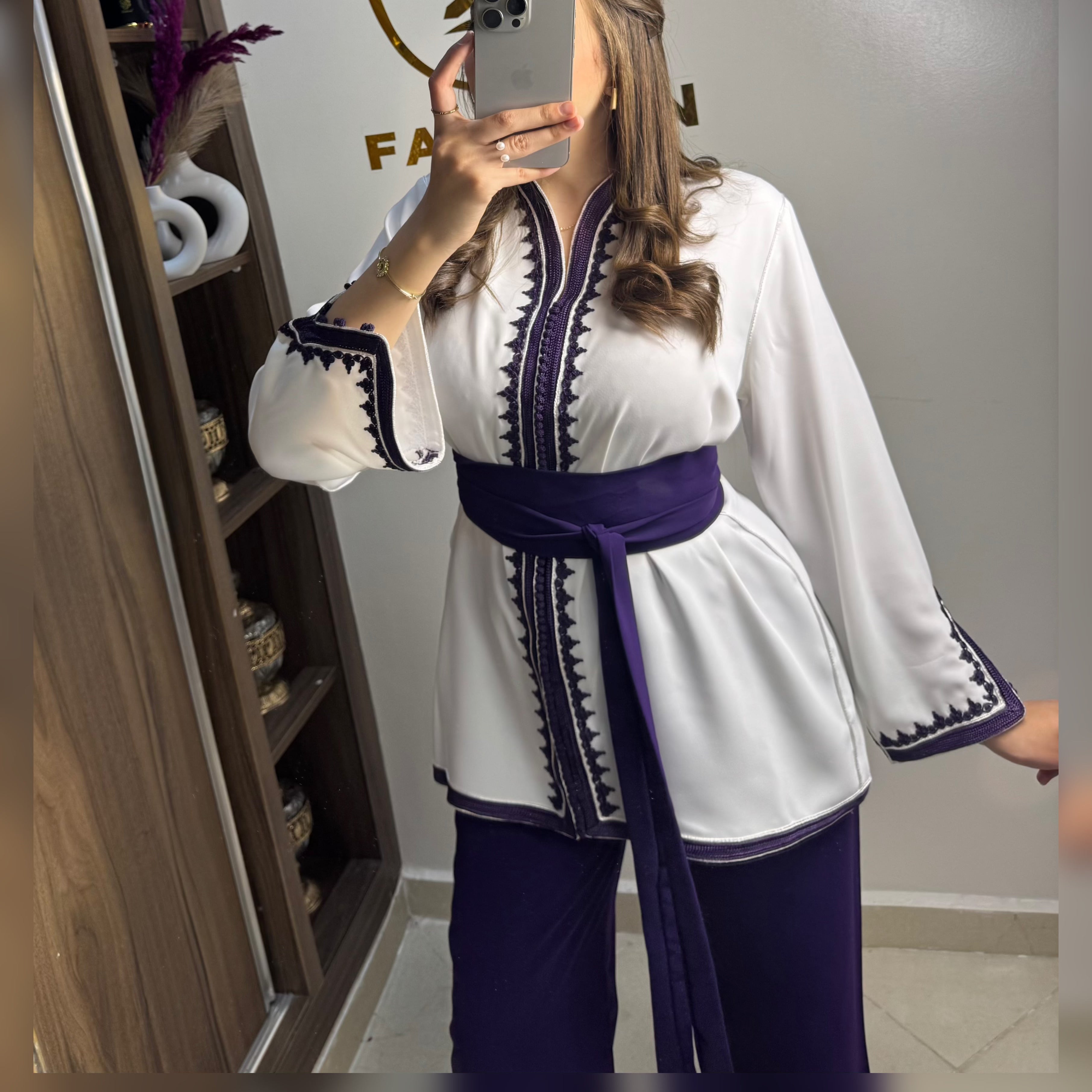 Jabadour Blanc/Bleu (3 pièces)