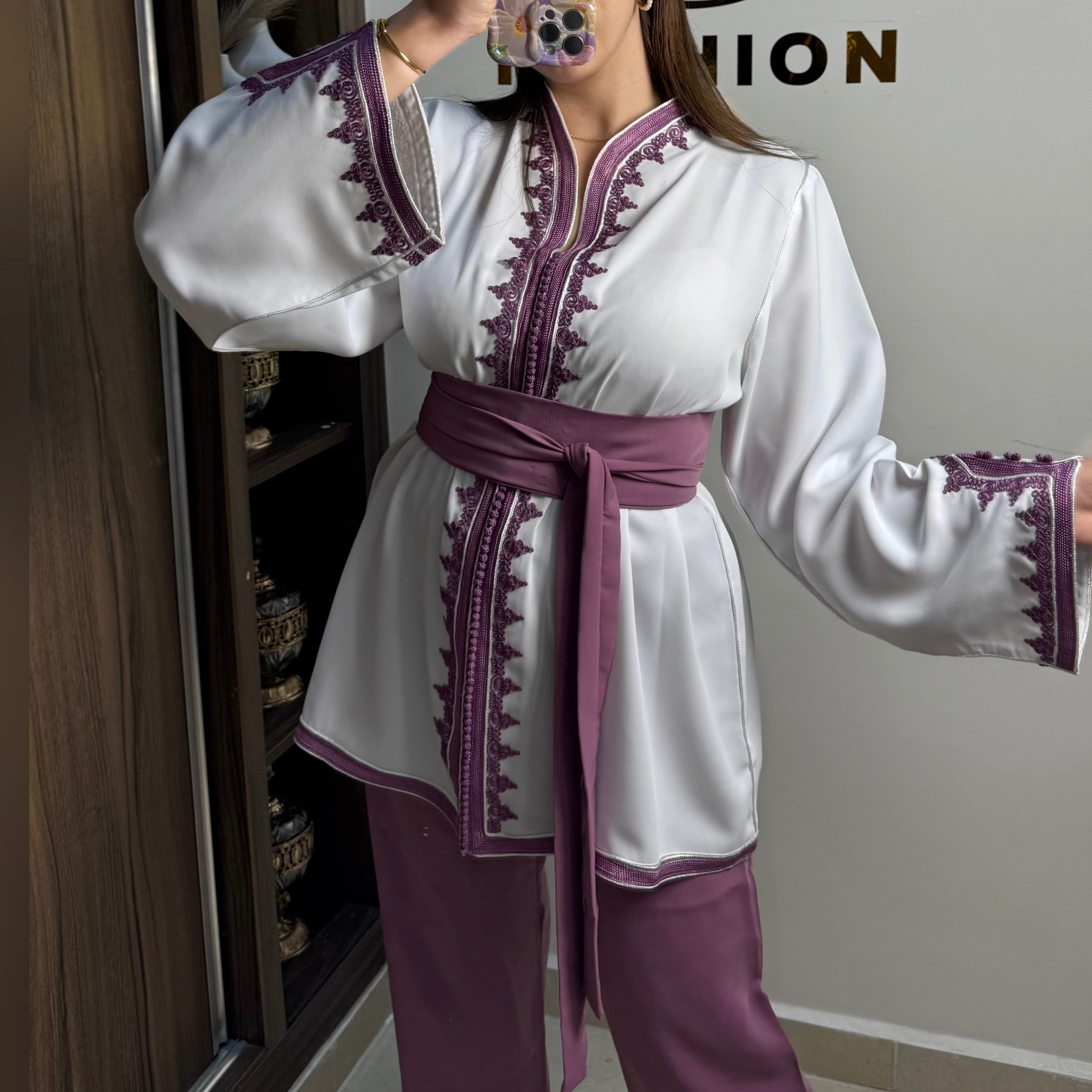 Jabadour Blanc/Mauve (3 pièces)